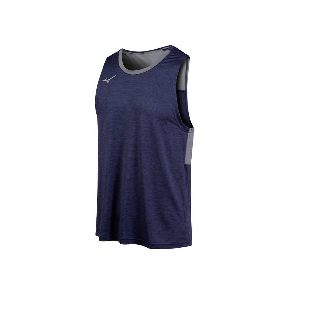 Panske Tank Top Mizuno Alpha Námornícka Modrá Vypredaj BVER20357